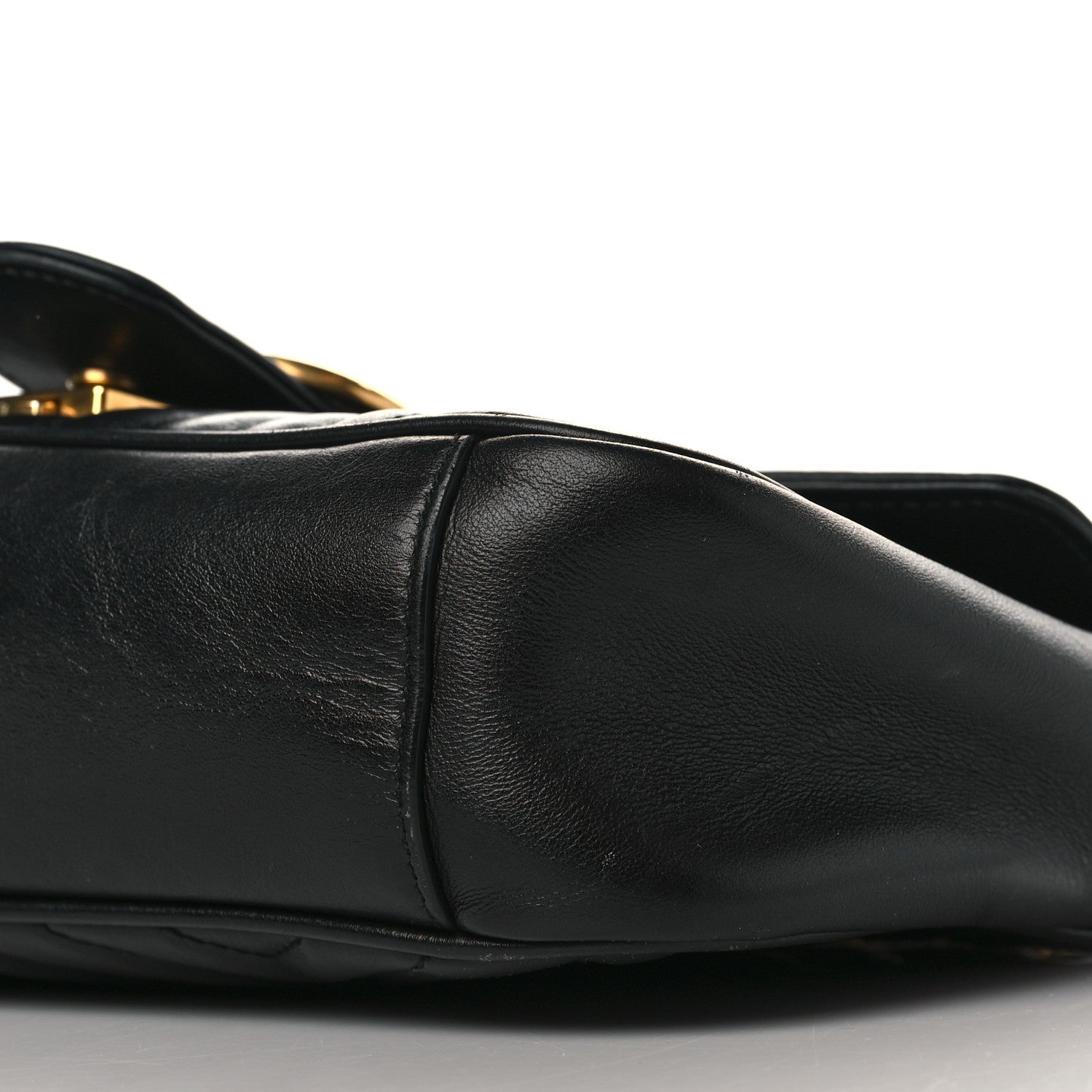 Gucci Calfskin Matelasse Small GG Marmont Shoulder Bag Black 9 of 9