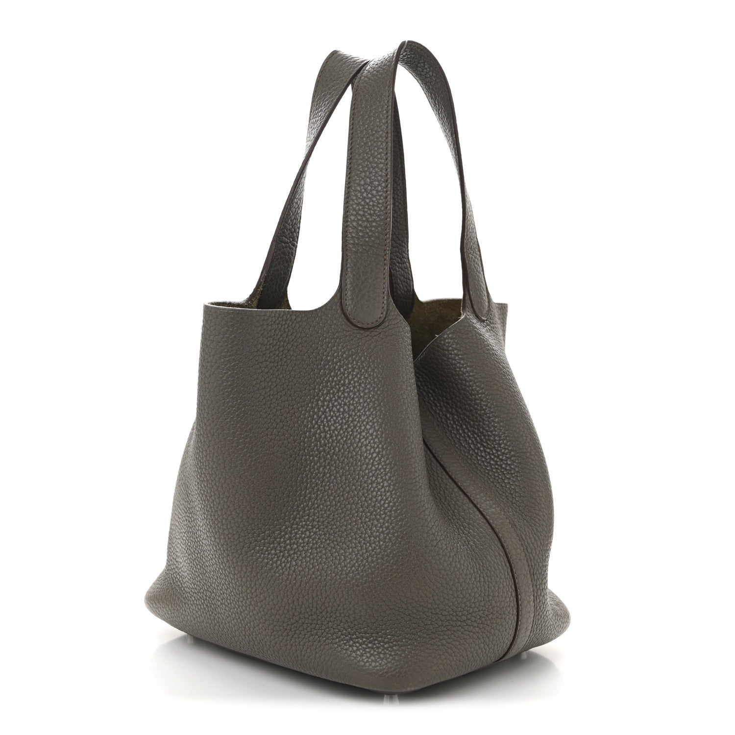 Hermes Taurillon Clemence Picotin Lock 22 MM Etain 3 of 10