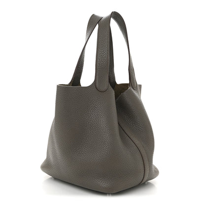 Hermes Taurillon Clemence Picotin Lock 22 MM Etain 3 of 10