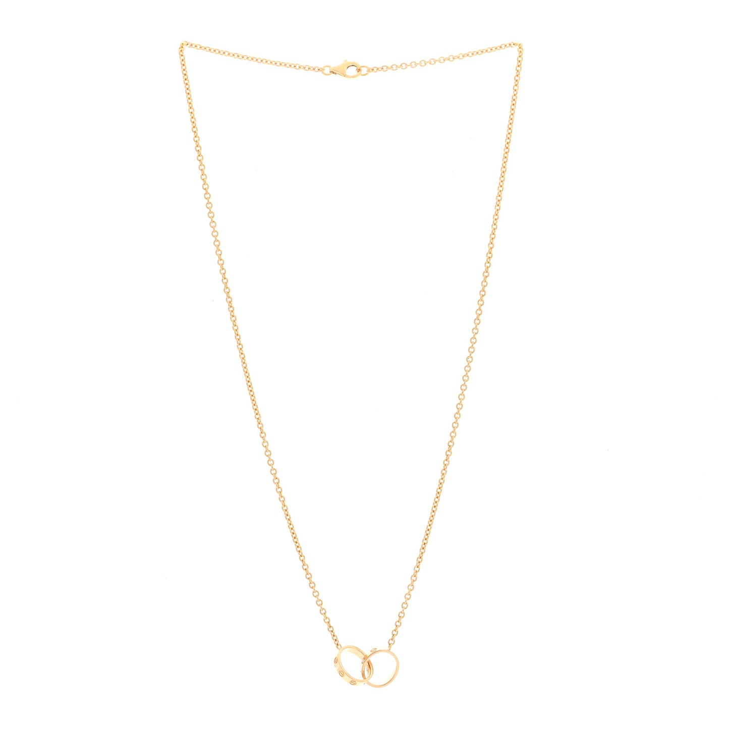 18K Yellow Gold Interlocking LOVE Necklace