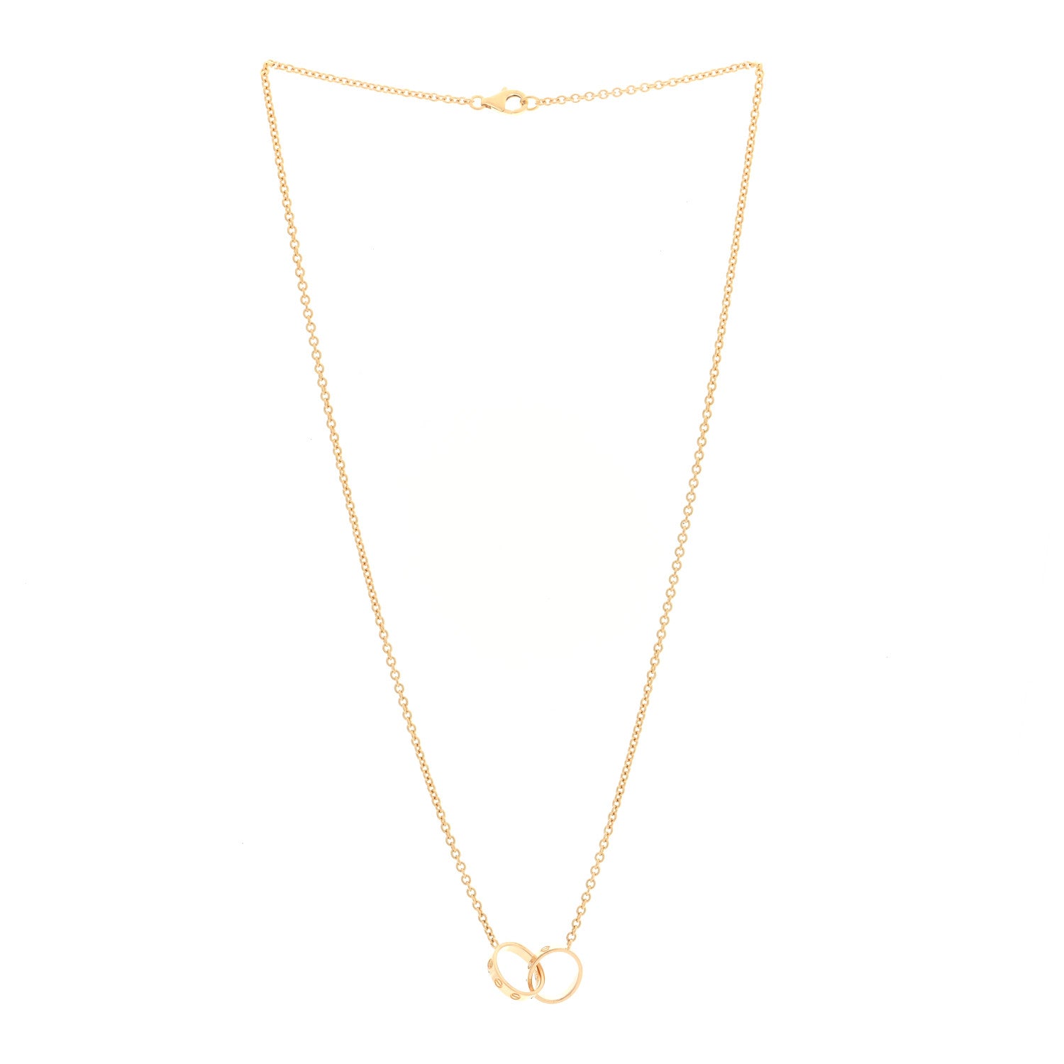 Cartier 18K Yellow Gold Interlocking LOVE Necklace 3 of 5