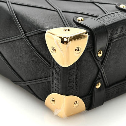 Louis Vuitton Lambskin Malletage Side Trunk PM Black 9 of 10