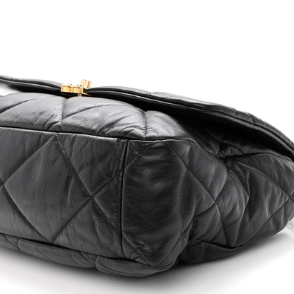 Chanel Goatskin Quilted Maxi Chanel 19 Flap Black 10 of 10
