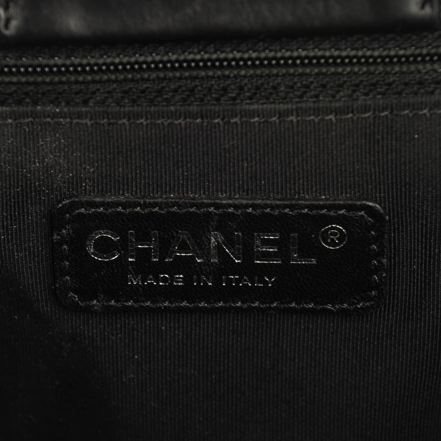 Chanel Aged Calfskin Quilted Tweed Large Secrets Tote Black 6 of 7
