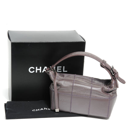 Chanel Caviar Square Stitched Bag Metallic Violet 5 of 8