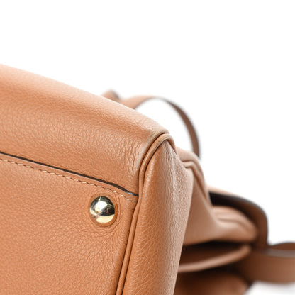 Delvaux Grained Calfskin MM Brillant Satchel Natural 9 of 18