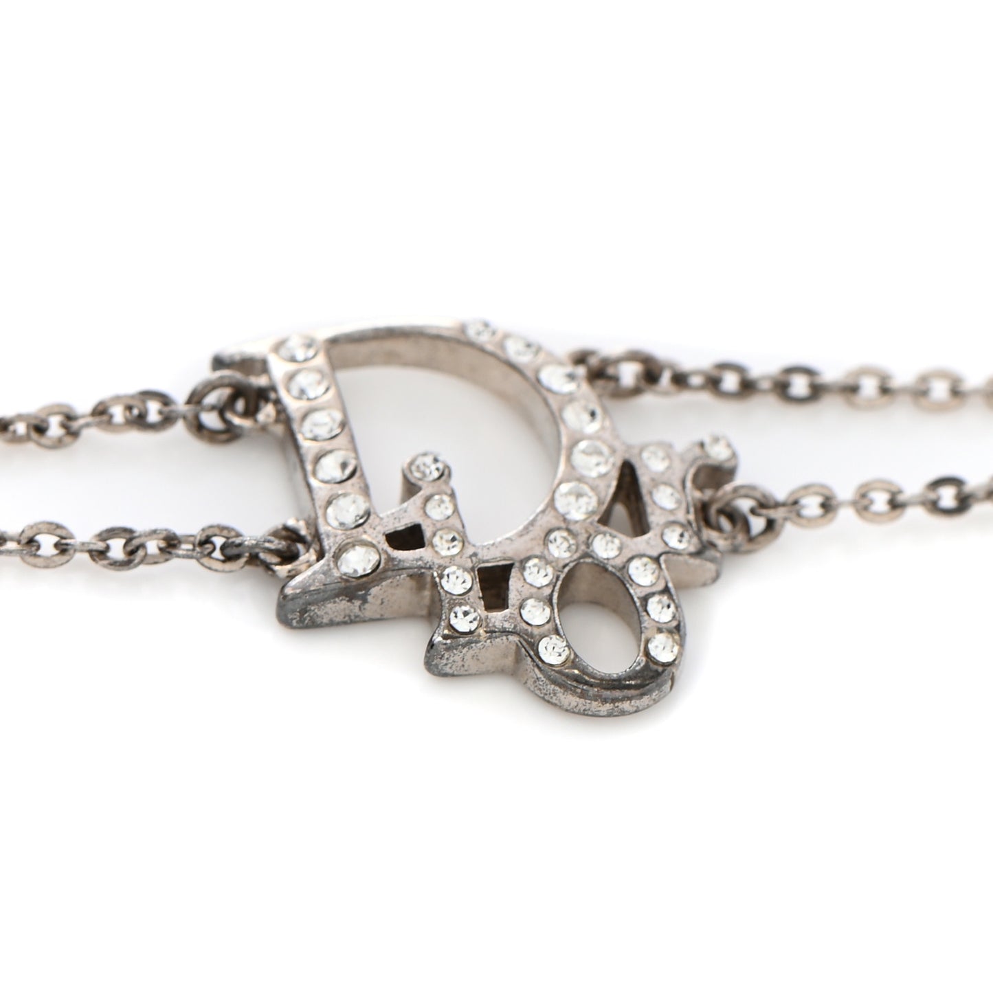 Crystal Logo Bracelet Silver