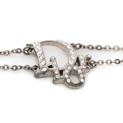 Christian Dior Crystal Logo Bracelet Silver 4 of 5