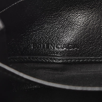 Balenciaga Chevre Gold Metallic Edge Hardware Zip Around Wallet Black 6 of 10
