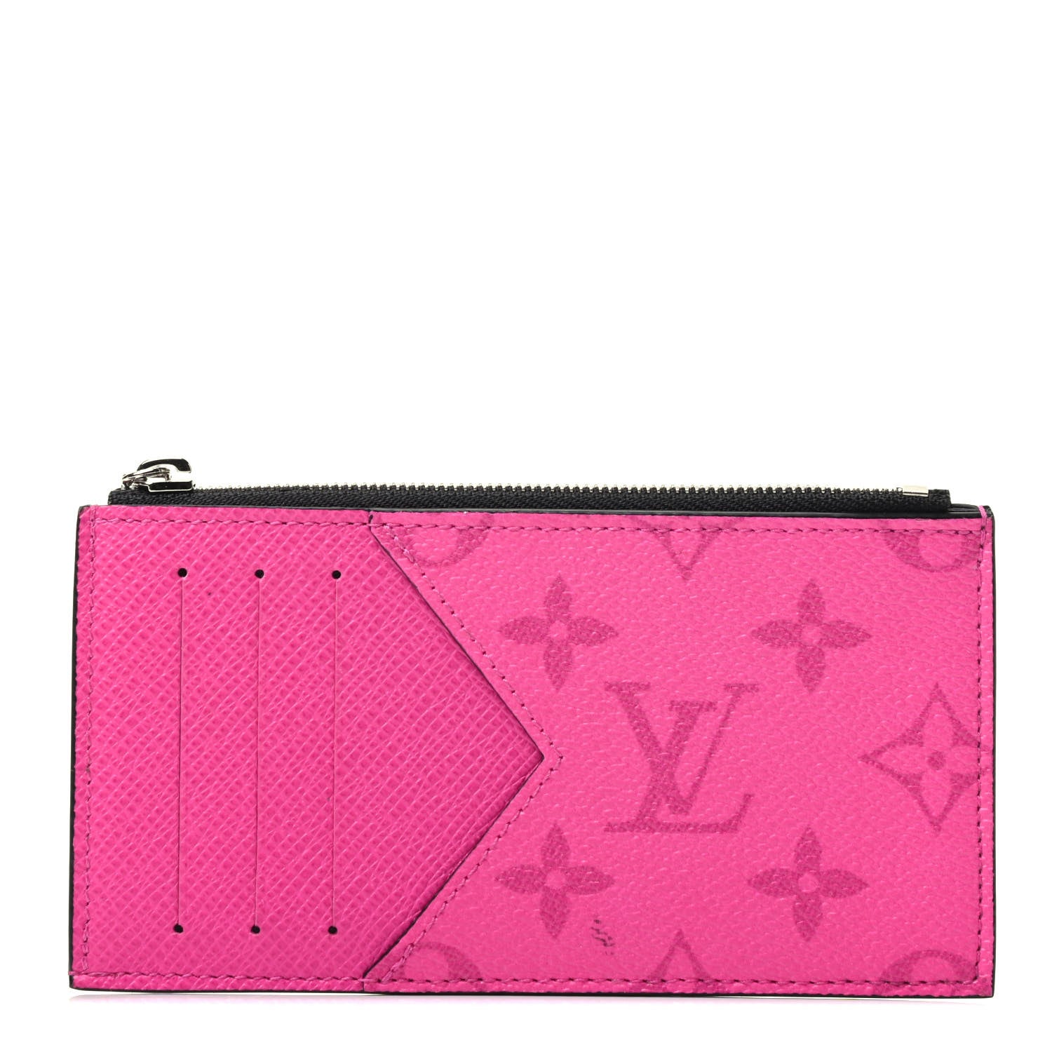 Louis Vuitton Taigarama Coin Card Holder Fuchsia 1 of 3