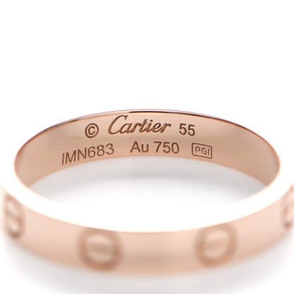 Cartier 18K Pink Gold 3.5mm LOVE Wedding Band Ring 55 7.25 4 of 5