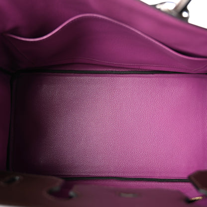 Hermes Box Bi-Color Birkin 35 Ebene Cyclamen 5 of 10