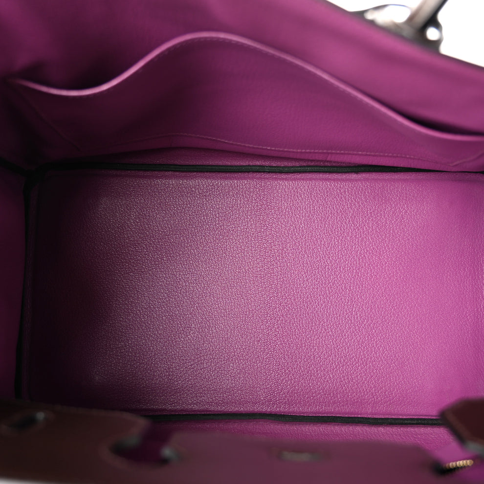 Hermes Box Bi-Color Birkin 35 Ebene Cyclamen 1999928 – FASHIONPHILE