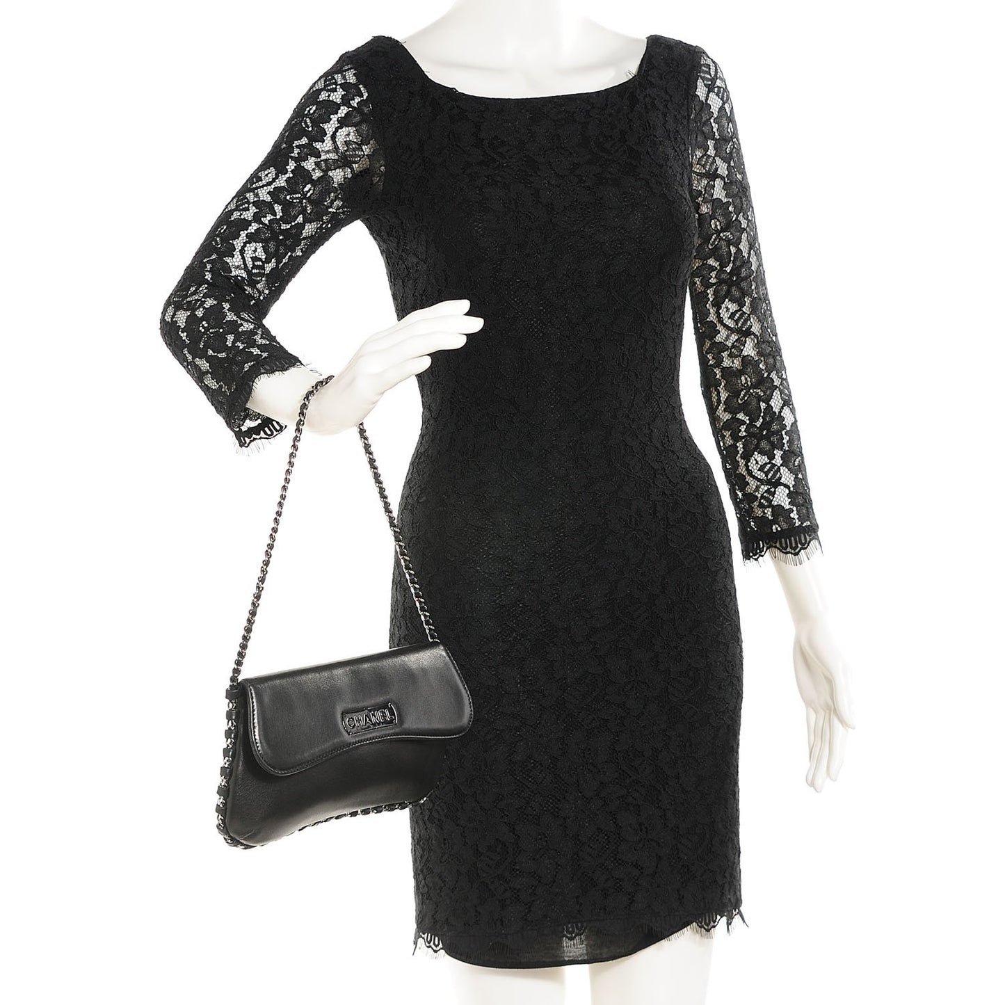 Lambskin Chain Flap Black