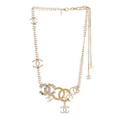 Chanel Crystal CC Charm Necklace 3 of 5
