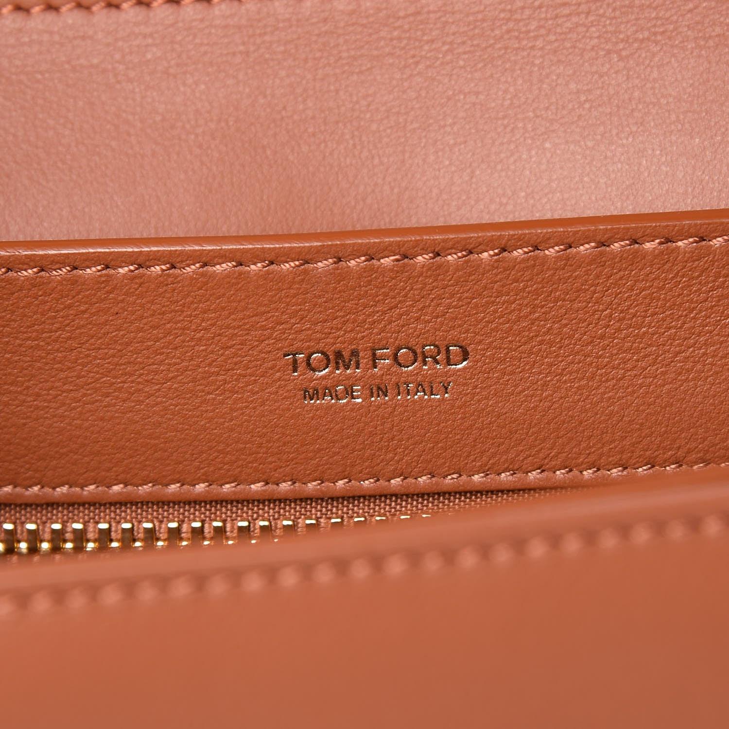 Tom Ford Calfskin Medium Sienna Crossbody Bag Tobacco 6 of 8