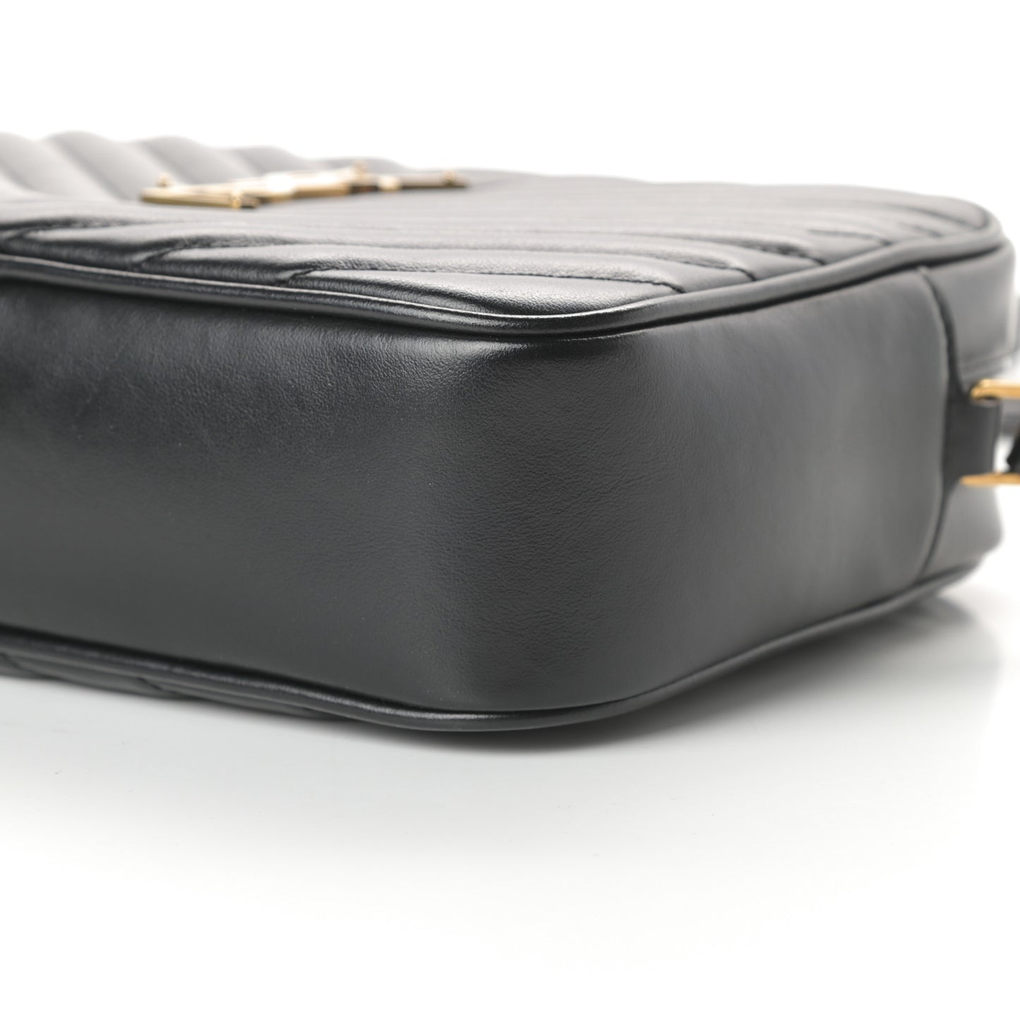 Calfskin Matelasse Monogram Lou Camera Bag Black