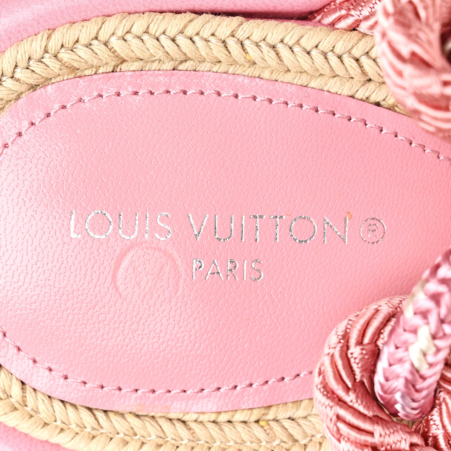 Louis Vuitton Fabric Maia Rope Wedge Sandal 37.5 Rose Clair 8 of 8