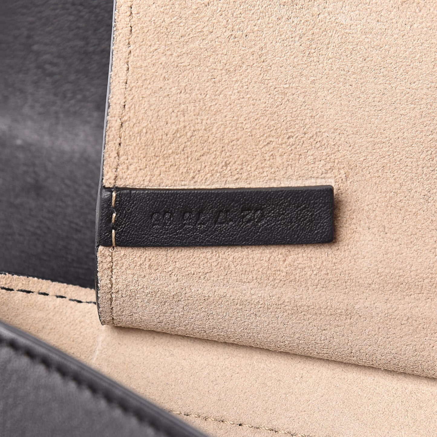 Suede Calfskin Mini Faye Shoulder Bag Black