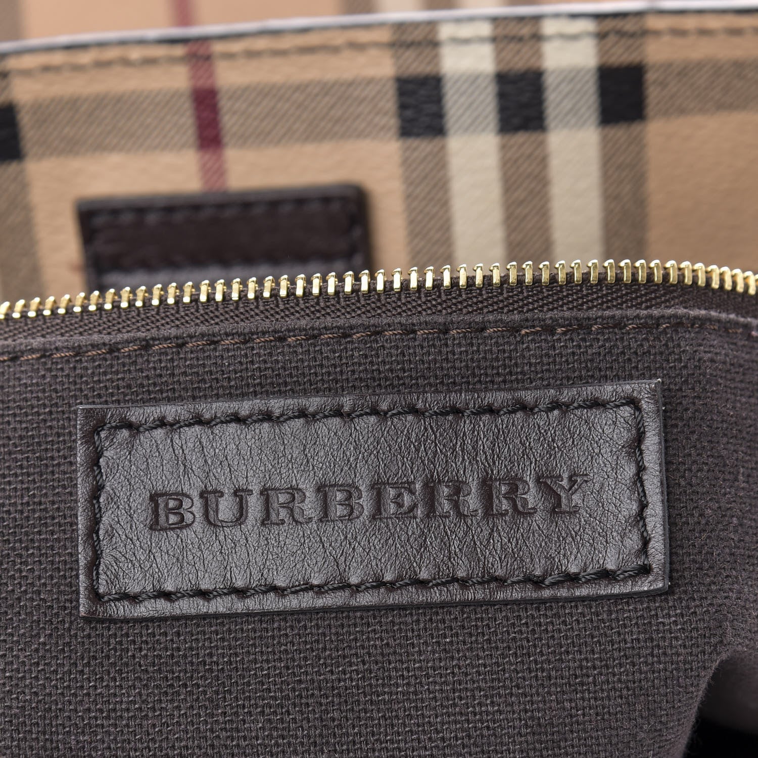 Burberry Haymarket Check Small Canterbury Tote Chocolate 6 of 9