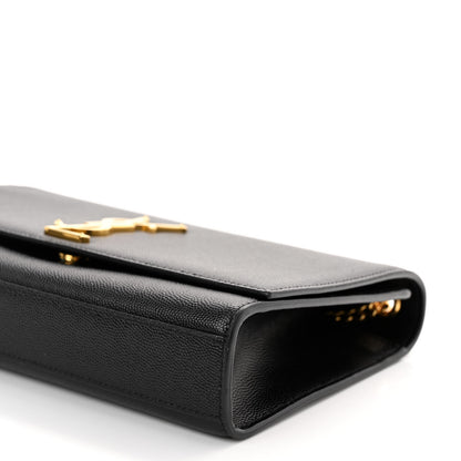 Saint Laurent Grain De Poudre Medium Classic Monogram Kate Satchel Black 9 of 10