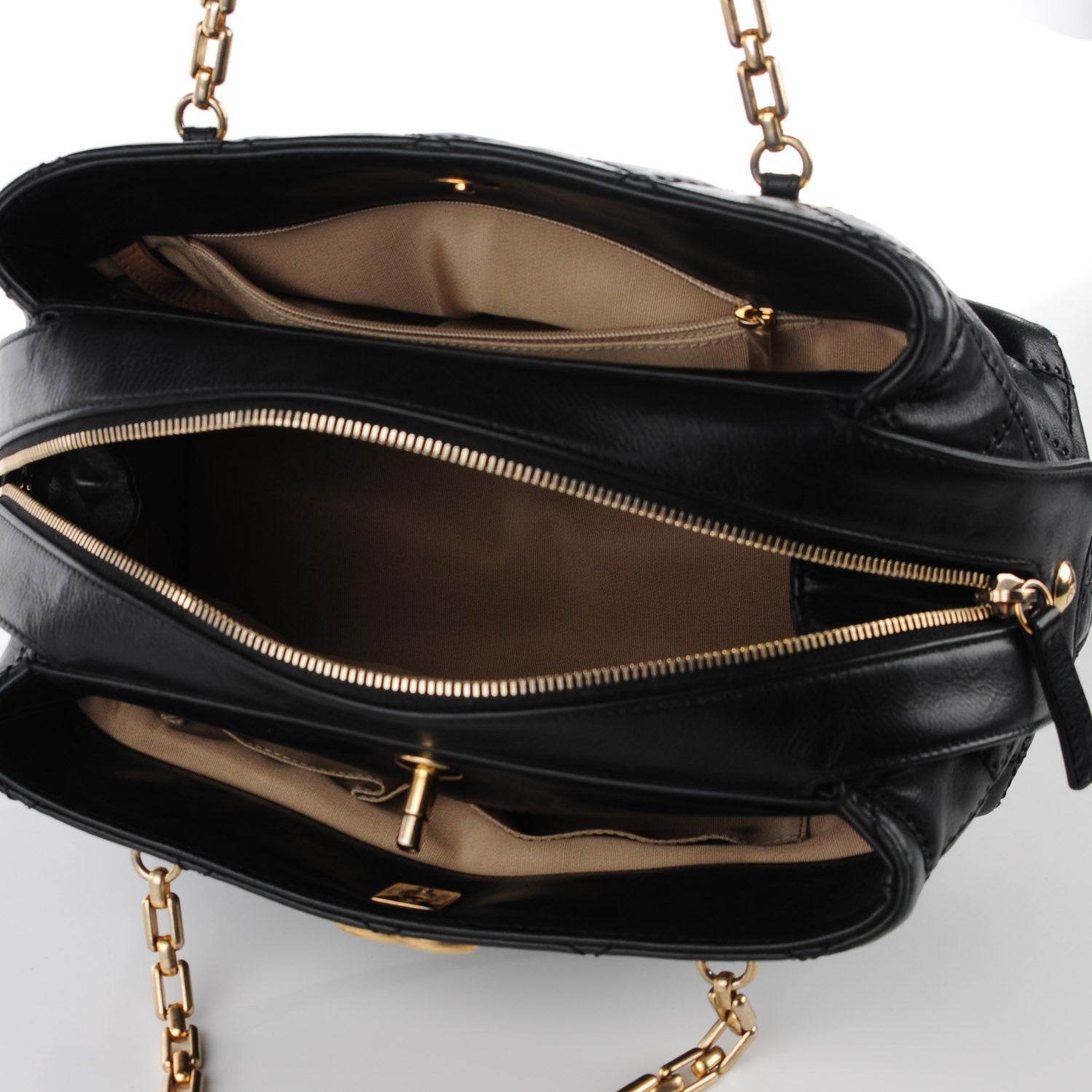 Chanel Calfskin Quilted Retro Chain Tote Black 5 of 8