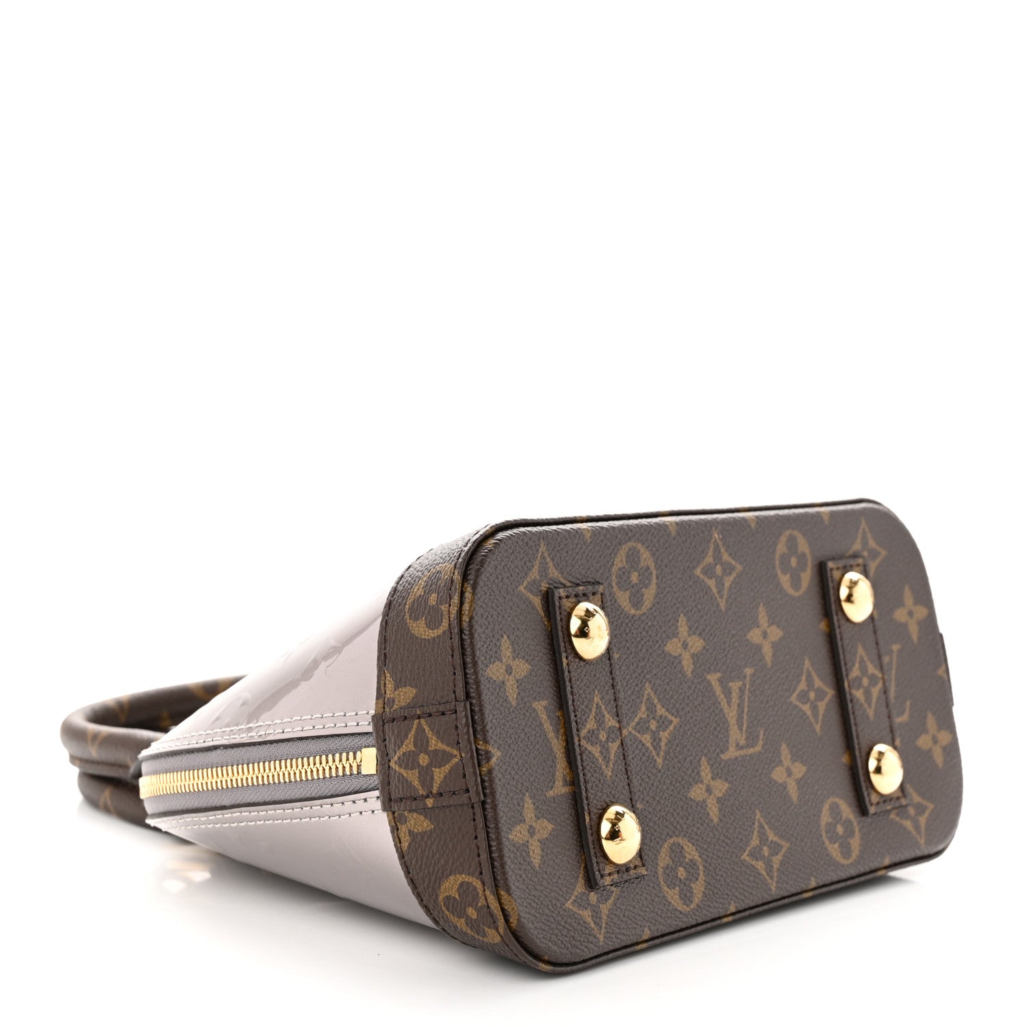 Louis Vuitton Vernis Monogram Alma BB Taupe Metallise 4 of 12