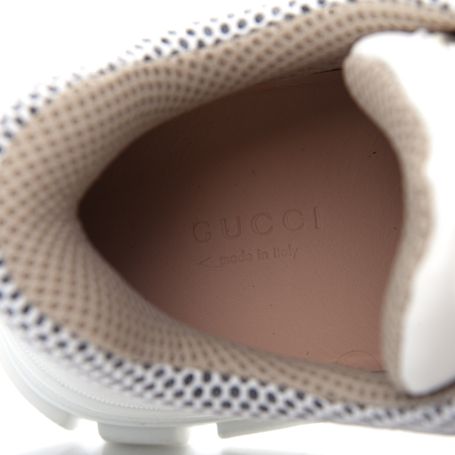 Gucci X SEGA Mesh Calfskin Suede Womens Flashtrek Sneakers 37.5 Great White 8 of 10