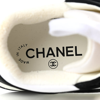 Chanel Fabric Womens Logo Sneakers 37 Black White 8 of 10