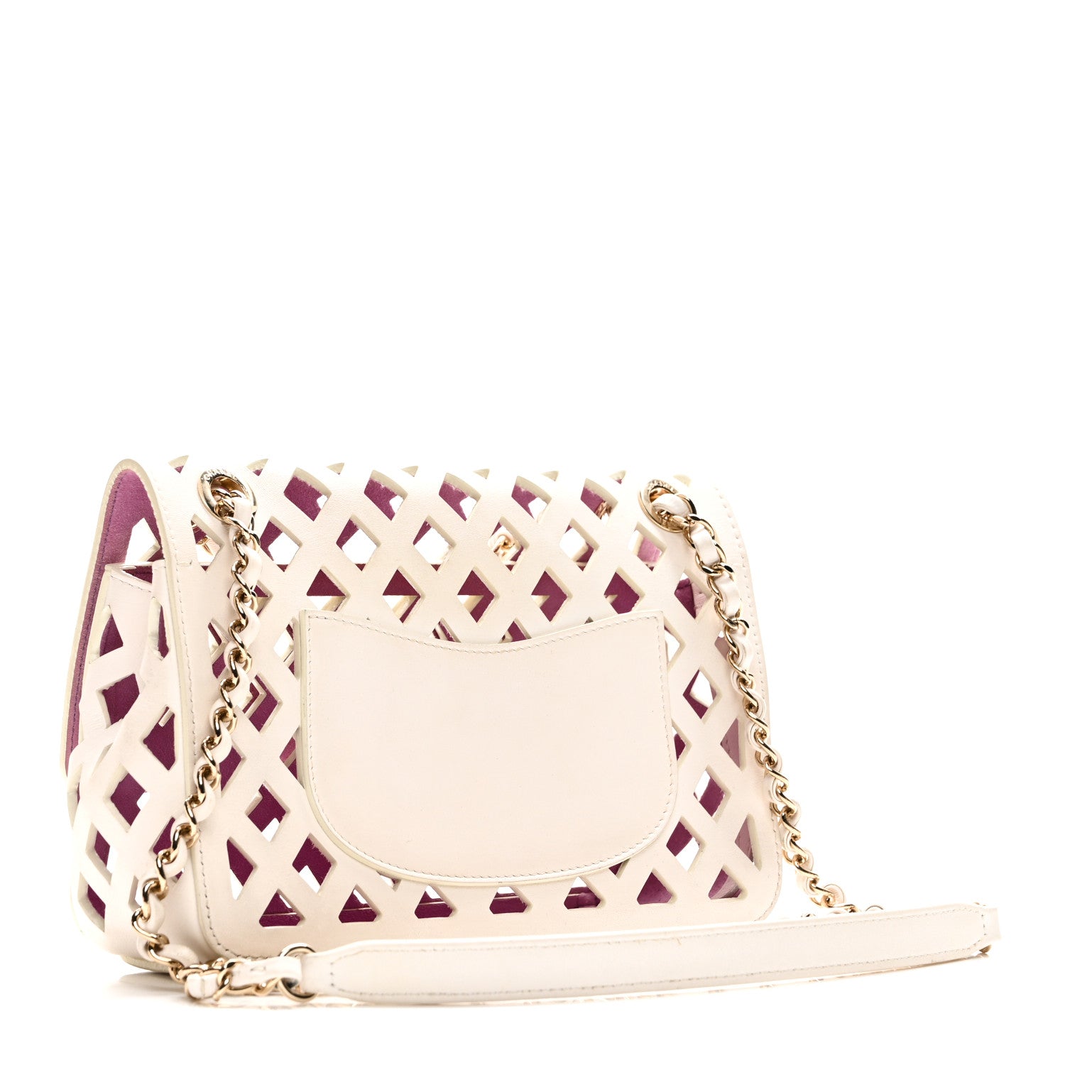 Chanel Lambskin Small Sea Through Flap White Multicolor 4 of 11