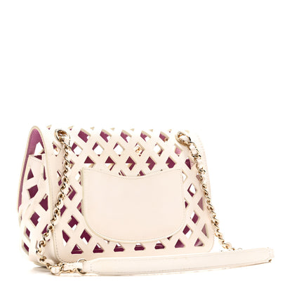 Chanel Lambskin Small Sea Through Flap White Multicolor 4 of 11