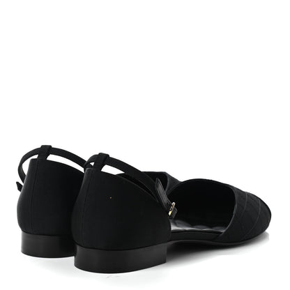 Chanel Grosgrain Cap Toe CC Ankle Strap Sandals 40 Black 4 of 8