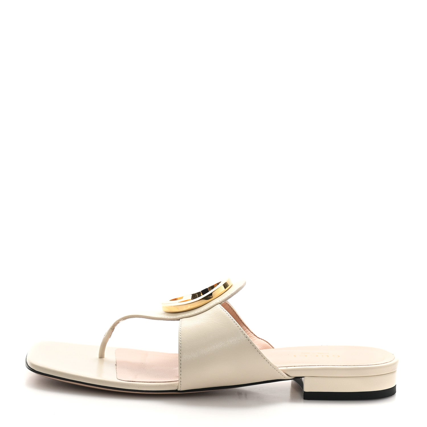 Gucci Malaga Kid Blondie Thong Sandals 37.5 Mystic White 1 of 10
