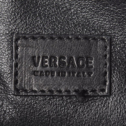 Versace Calfskin Palazzo Fringe Crossbody Bag Black 8 of 9