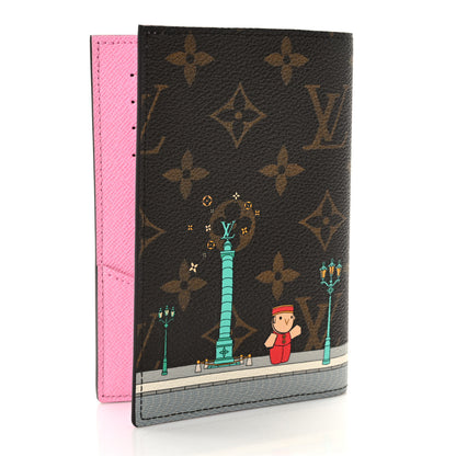 Louis Vuitton Monogram 2022 Christmas Animation Paris Passport Cover Pink 3 of 8
