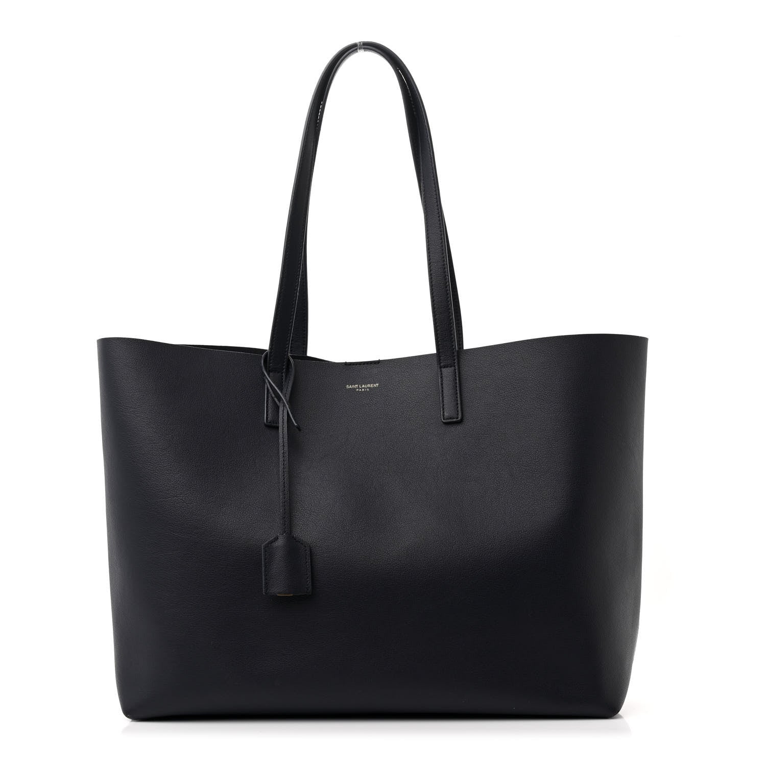 Saint Laurent Calfskin Large Shopping Tote Deep Marine 1 of 12