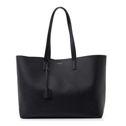 Saint Laurent Calfskin Large Shopping Tote Deep Marine 1 of 12