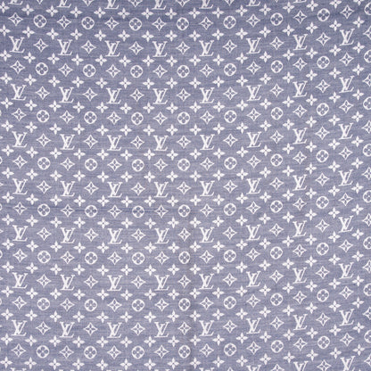 Louis Vuitton Wool Silk Monogram Denim Shawl Blue 1 of 5