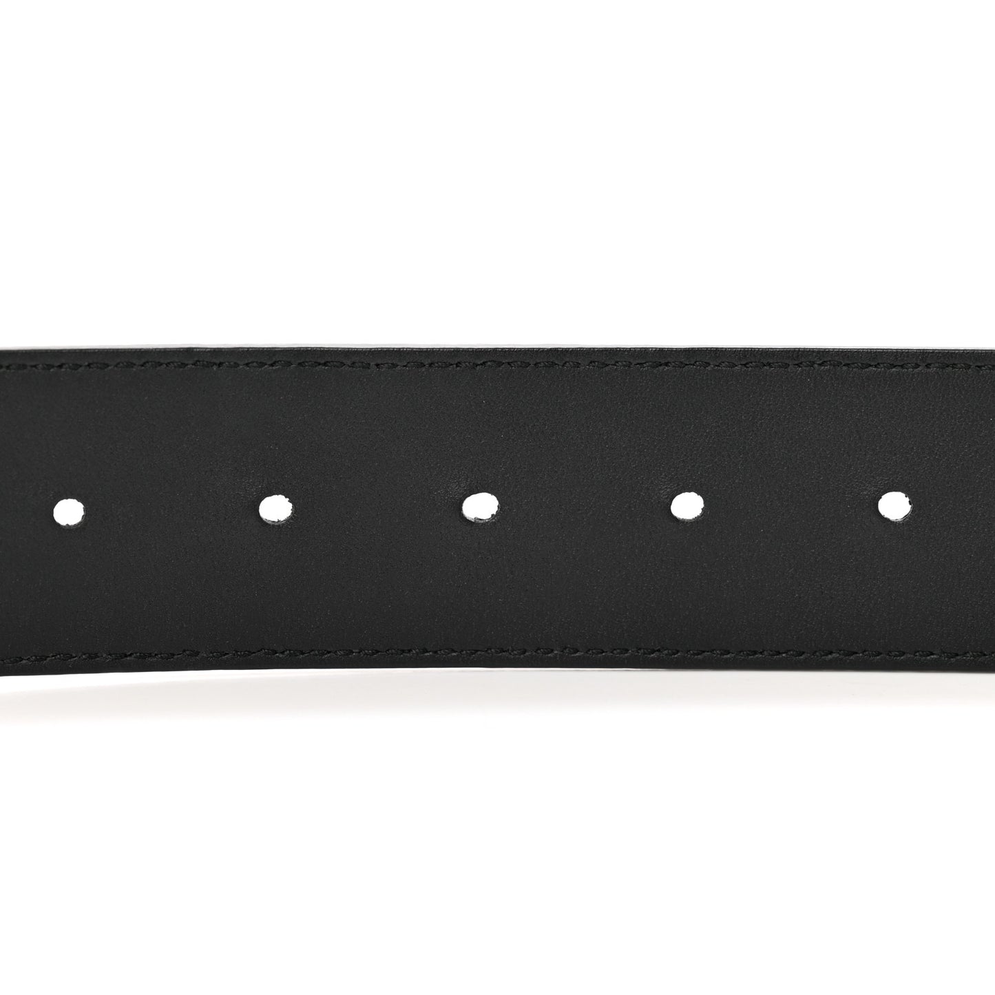 Moon Calfskin Pearl Double G 40mm Belt 85 34 Black Cream