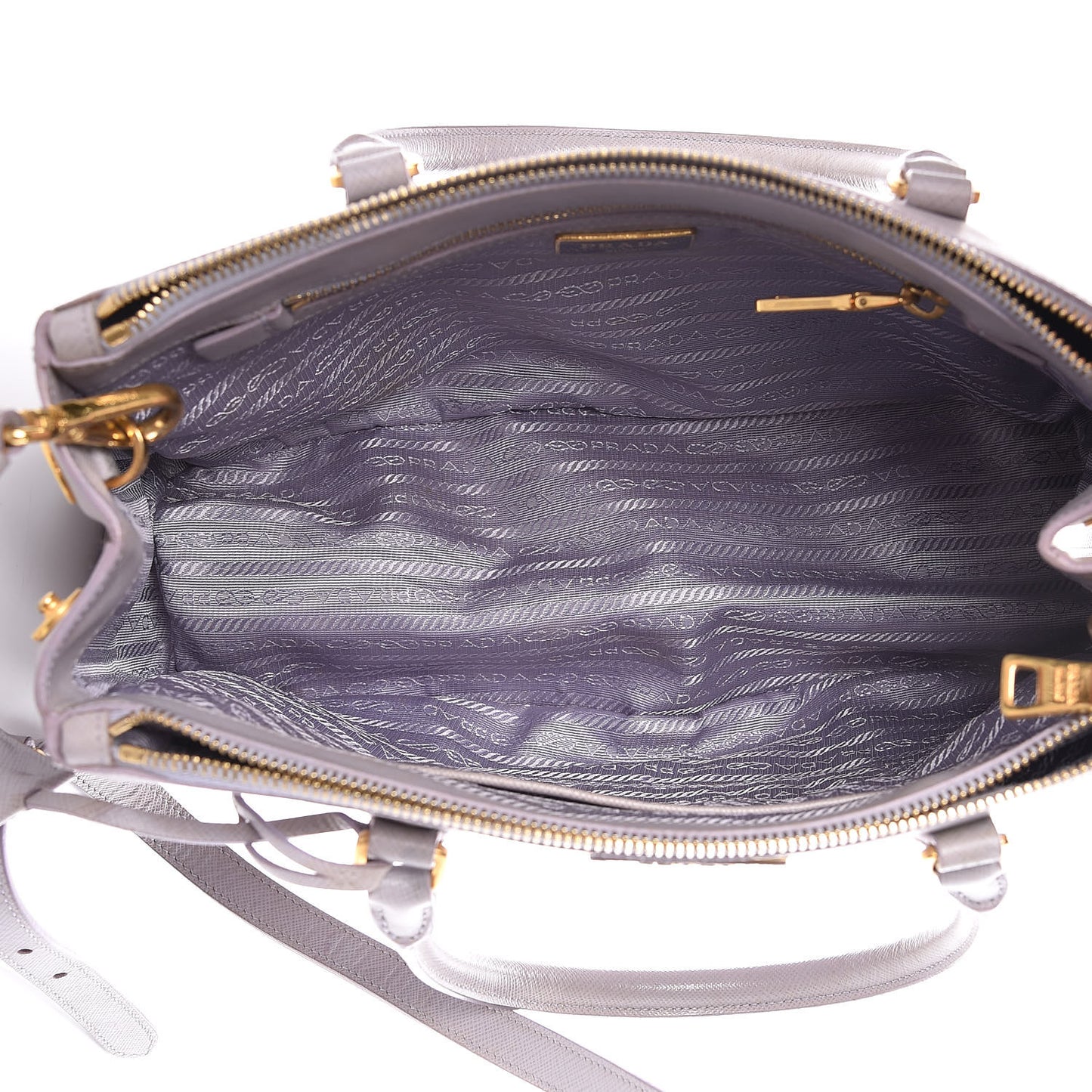 Saffiano Small Galleria Double Zip Tote Glicine