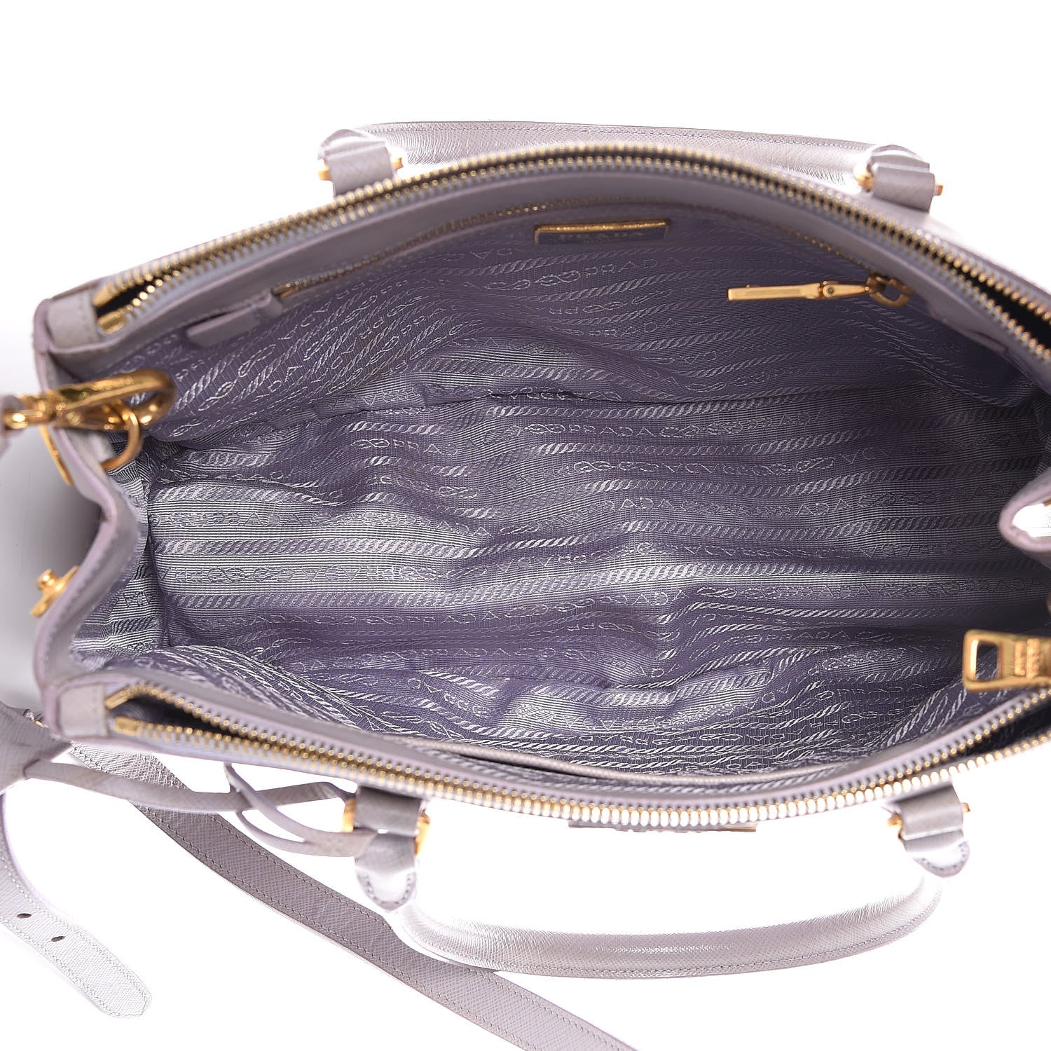 Prada Saffiano Small Galleria Double Zip Tote Glicine 6 of 26