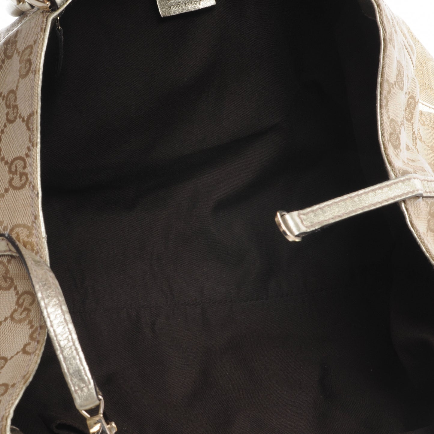 Monogram D Gold Hobo Metallic Gold