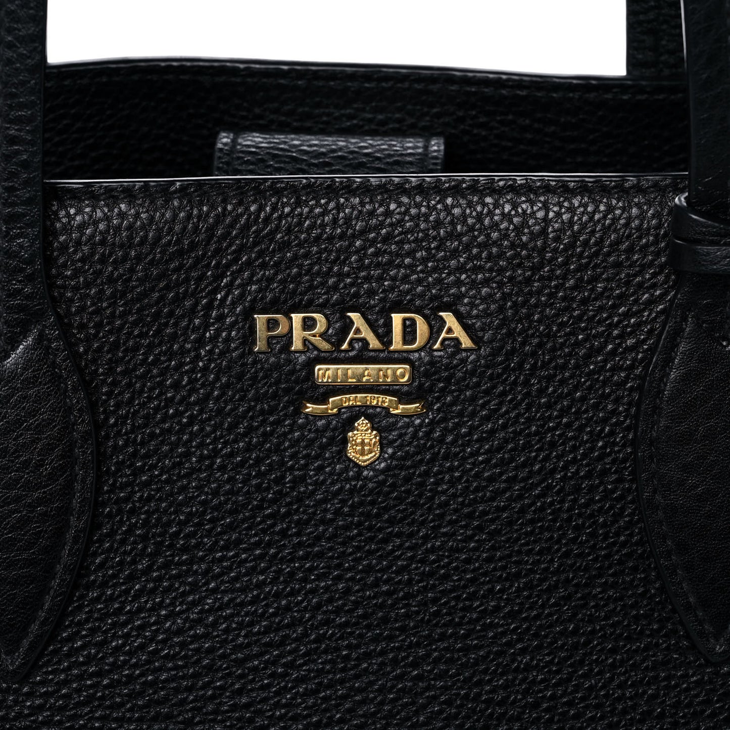Vitello Daino Shopping Tote Black