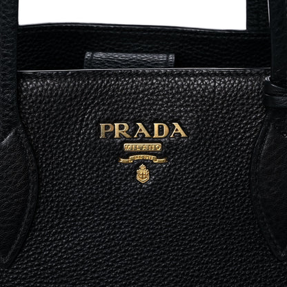 Prada Vitello Daino Shopping Tote Black 15 of 17