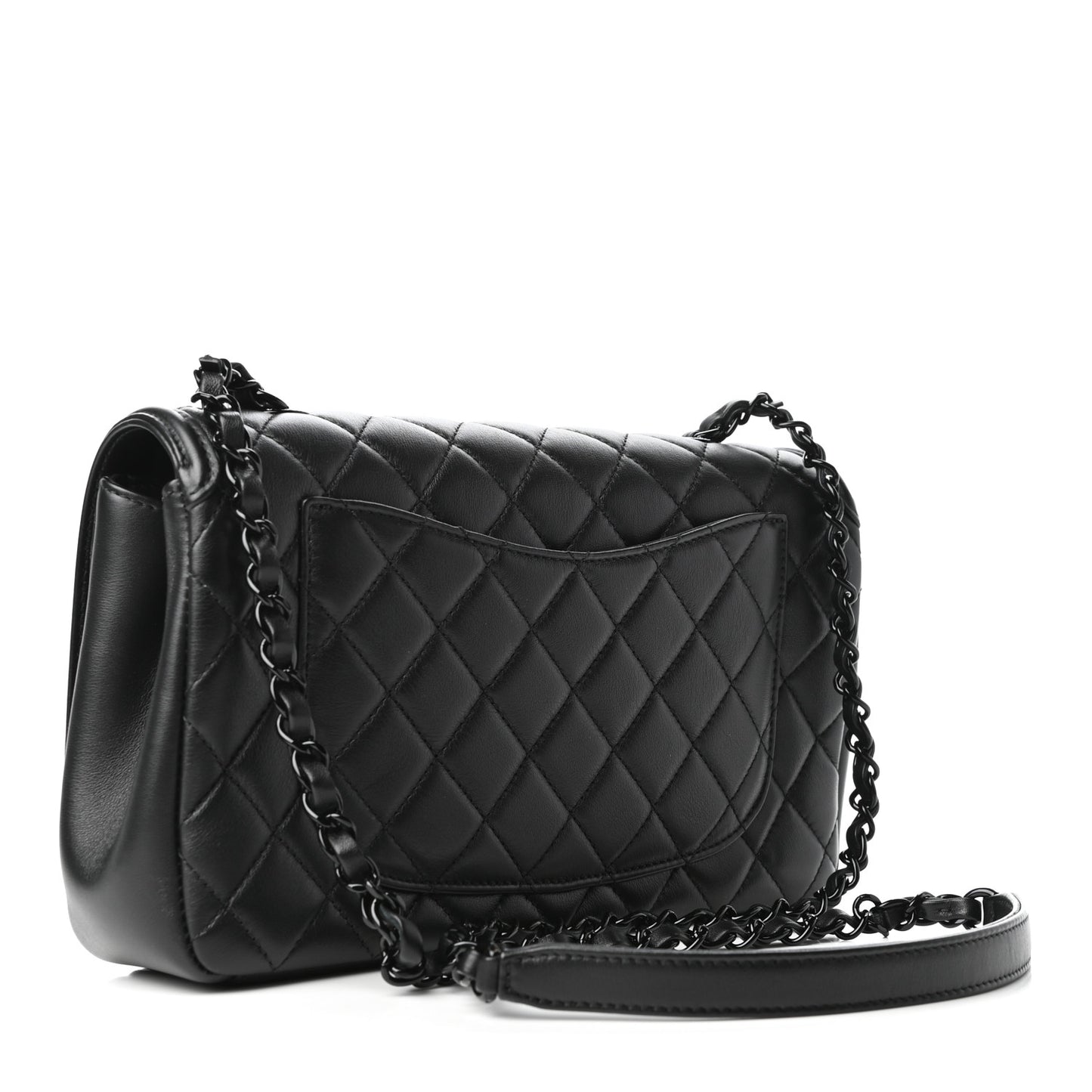 Calfskin Quilted Medium CC Filigree Flap Black