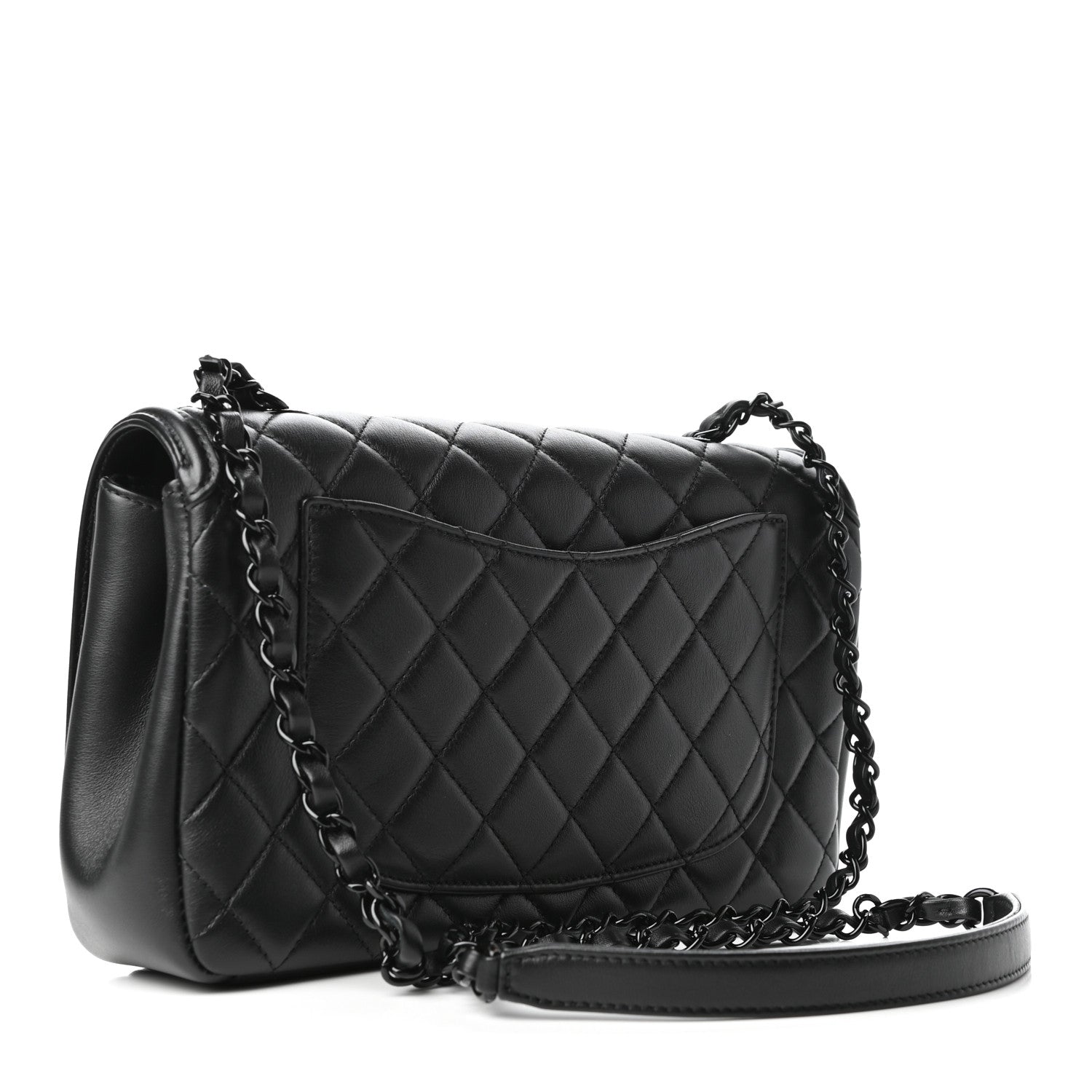 Chanel Calfskin Quilted Medium CC Filigree Flap Black 3 of 9