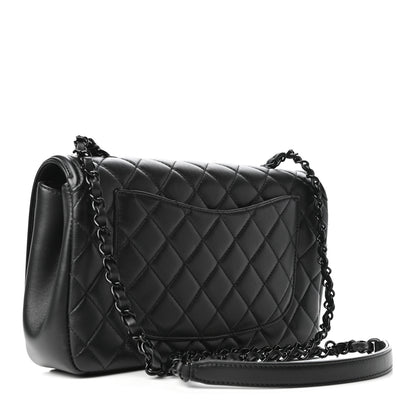 Chanel Calfskin Quilted Medium CC Filigree Flap Black 3 of 9
