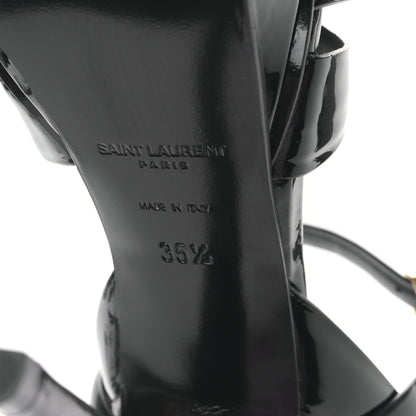 Saint Laurent Patent Tribute 105 Platform Sandals 35.5 Black 6 of 9