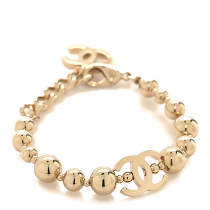 Chanel Metal Beaded CC Bracelet Gold 1 of 5