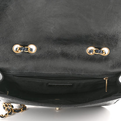 Chanel Lambskin Braided Flap Navy Black 5 of 10